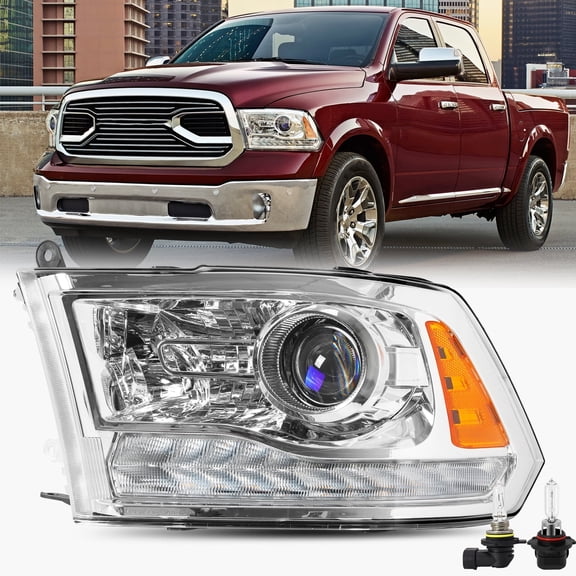 For 2013-2018 Dodge Ram 1500/2500/3500 Factory Projector Headlights with LED DRL