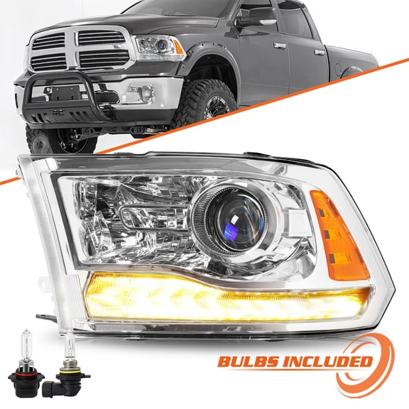 For 2013-2018 Dodge Ram 1500/2500/3500 Factory Projector Headlights with LED DRL