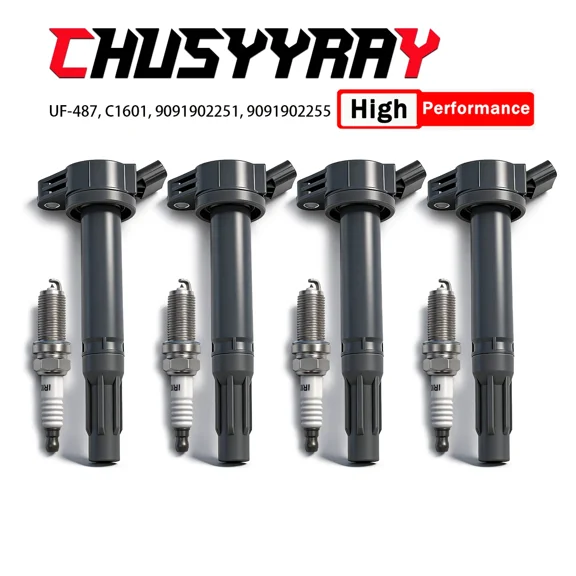 For 2013-2018 Lexus ES300h 2.5L L4 UF487 4 Ignition Coil & 4 Iridium Spark Plug