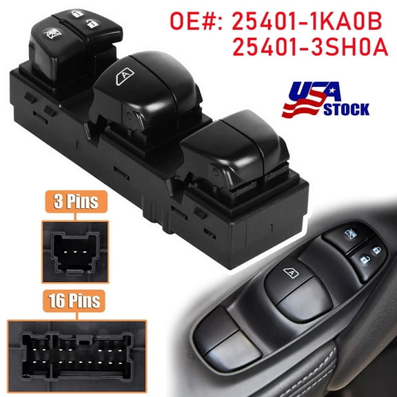 For 2013-2018 Nissan Rogue Power Window Master Control Switch Left Driver Side