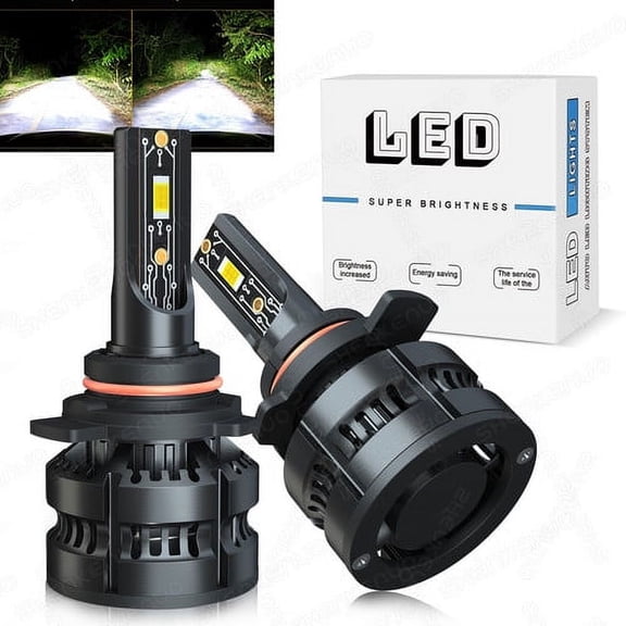 For 2013-2019 Ford Taurus Bright 9012 LED Headlight Bulbs High/Low Beam White 6000K 2PCS 60W 12000LM CSP