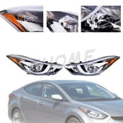 Headlight Assembly Pair for Hyundai Elantra 2014-2016 Passenger Driver Side