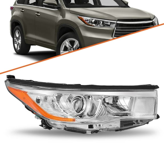 For 2014 2015 2016 Toyota Highlander Right Passenger Headlight Assembly Headlamp