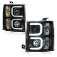 thumbnail image 1 of [For 2014-2015 Chevy Silverado 1500] OLED Neon Tube Projector Headlight Headlamp Assembly, Driver & Passenger Side, 1 of 6
