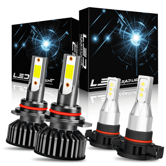 For 2014-2015 Jeep Cherokee LED Headlight Bulbs High Low Beam Fog Light Set 4pcs