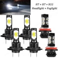 thumbnail image 1 of For 2014 2015 Kia Optima 6000K LED Headlight Hi/Lo+Fog Light Bulbs Kit H7+H7+H11, 1 of 12