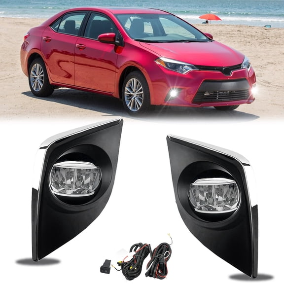 For 2014-2016 Toyota Corolla Altis CE ECO LE Bumper Lamp LED Fog Lights w/Wiring