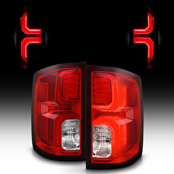 For 2014-2018 Chevy silverado 1500 [Incandescent Upgrade] LED Tail Lights Lamps