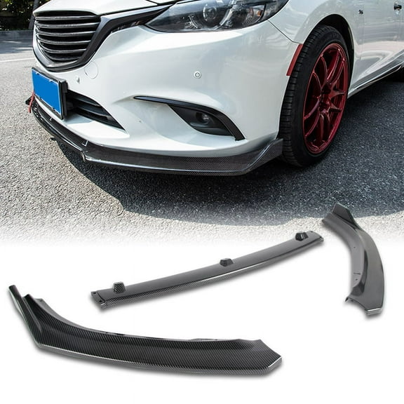 For 2014-2018 Mazda6 Mazda 6 Carbon Look Front Bumper Body Kit Spoiler Lip 3PC