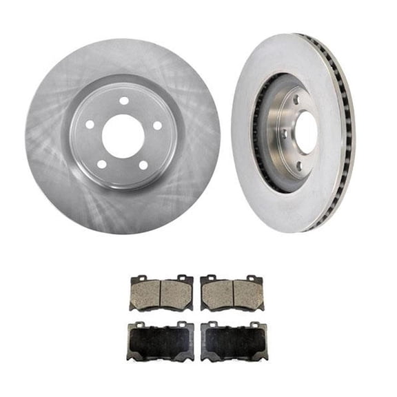For 2014-2019 Infiniti Q50 With 320MM Front Brake Rotors & Ceramic Brake Pads