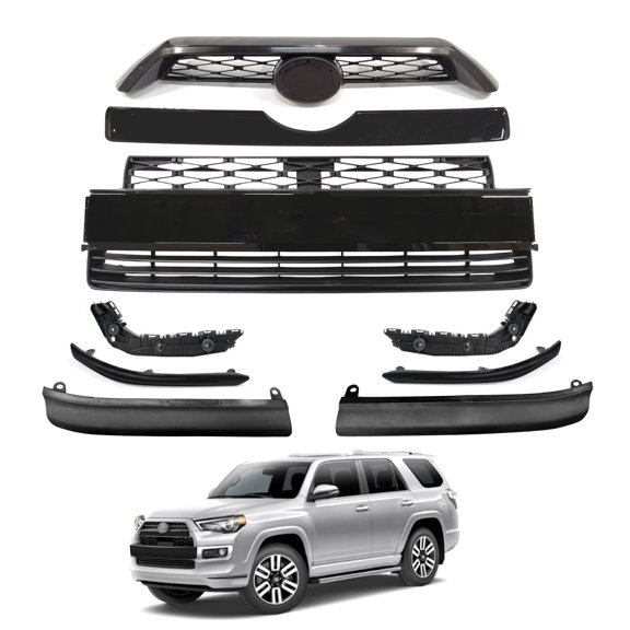 For 2014-2019 Toyota 4Runner Limited Black Front Bumper Grill Assembly Body Kits
