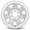 thumbnail image 1 of For 2014-2020 Chevrolet Silverado 1500 17 Inch Painted Silver Rim - OE Direct Replacement - Road Ready Car Wheel, 1 of 9