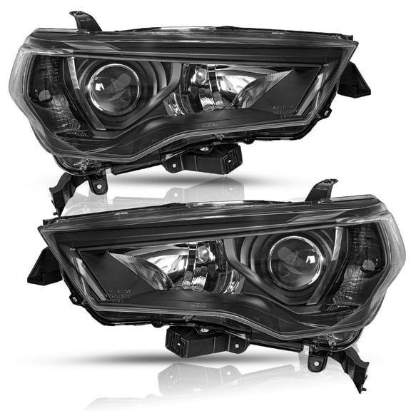 For 2014-2020 Toyota 4Runner 4DR Black Clear Headlights Lamp Left+Right Assembly