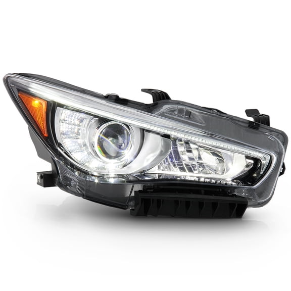 For 2014-2022 Infiniti Q50 w/o AFS DRL Projector Headlight Headlamp - Passenger