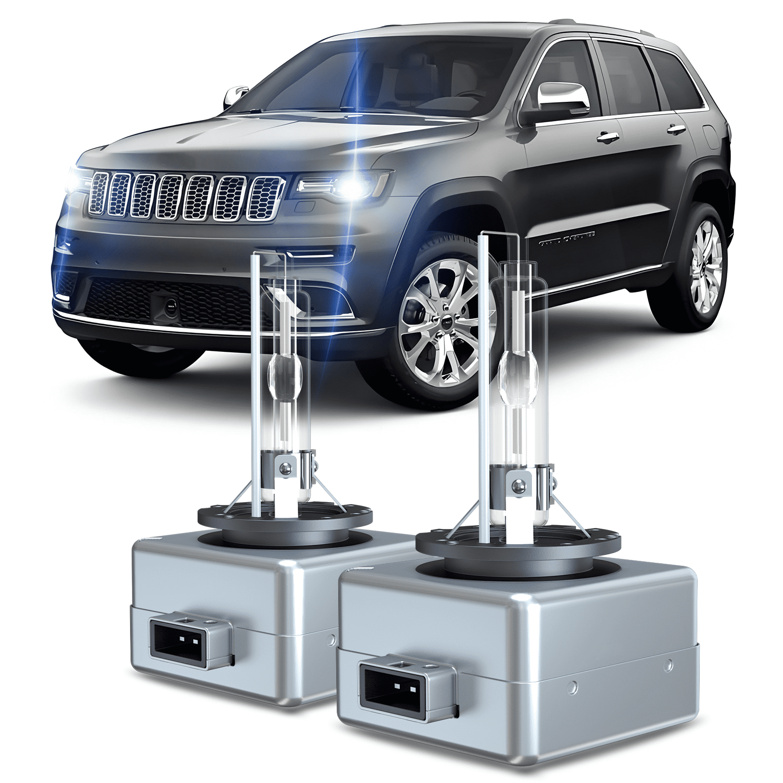 For 2014-2022 Jeep Grand Cherokee Headlights Bulb D3S Bi-Xenon High Low Beam Replacement Kit 2Pack