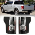 thumbnail image 1 of For 2015 2016 2017 Ford F-150 LED Tail Lights Rear Brake Lamps Black Clear Lens, 1 of 8