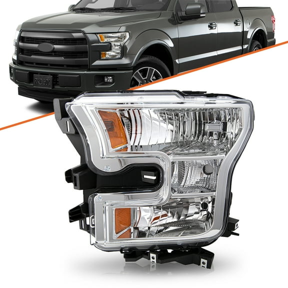 For 2015 2016 2017 Ford F150 Halogen Headlights Headlamp Left/Driver Side