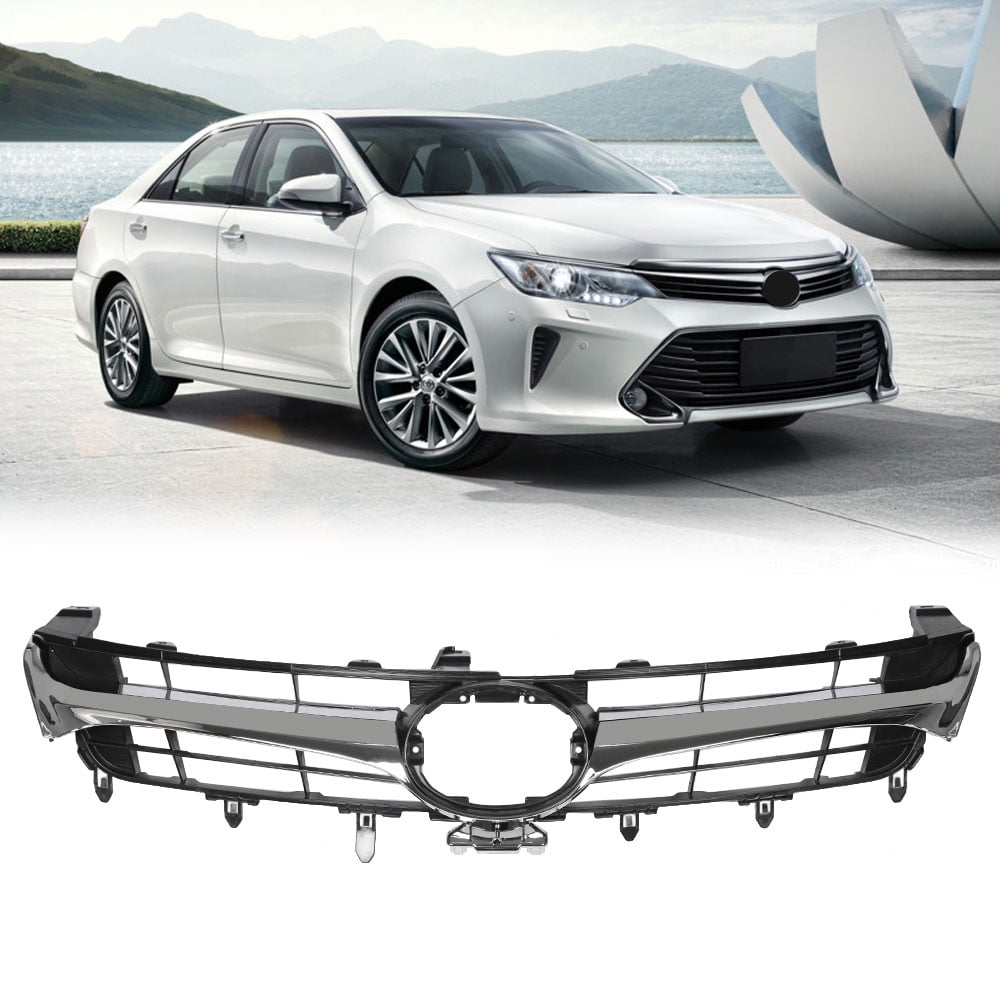 For 2015 2016 2017 Toyota Camry Hybrid LE SE Chrome Front Bumper Grille ...