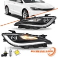 thumbnail image 1 of For 2015-2017 Chrysler 200 Chrome w/ LED DRL Halogen Headlights Pair Left+Right, 1 of 6