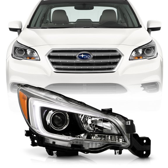 For 2015-2017 Subaru Legacy|Outback Black Bezel Projector Headlight - Passenger