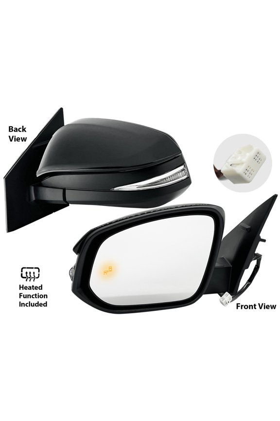 For 2015-2018 Toyota RAV 4 Door Mirror Power Heated BSD Signal Driver Left Side