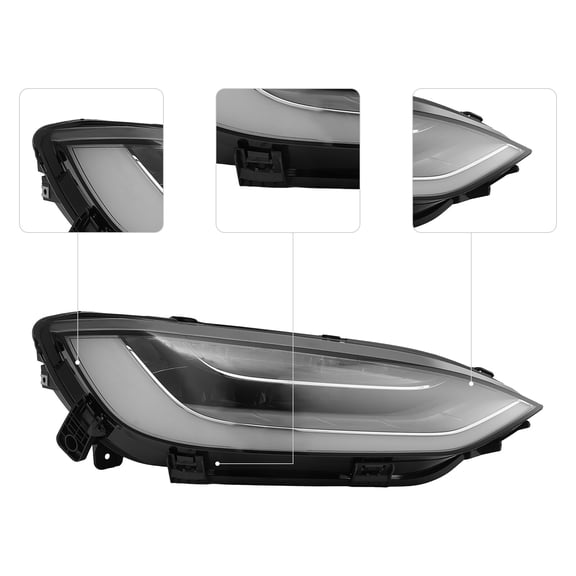 For 2015-2019 Tesla Model X LED Headlight Assembly Headlamp Right Passenger Side