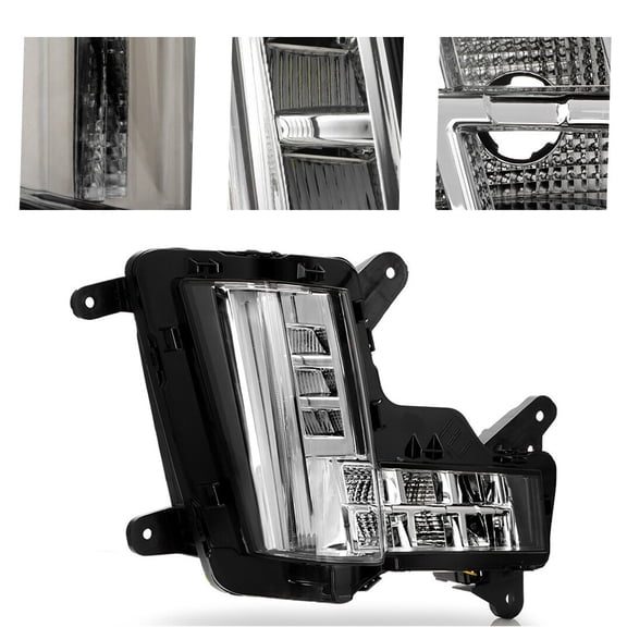 For 2015-2020 Cadillac Escalade LED Fog Light w/Crash Brake Left+Right Pair