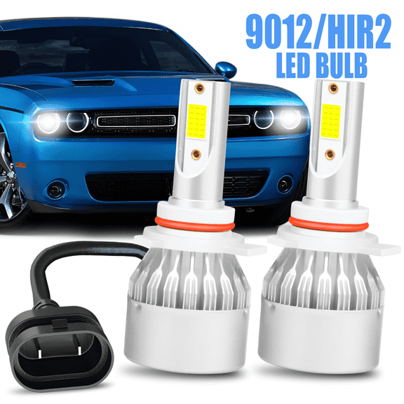 For 2015-2020 Dodge Challenger 2016 2017 2018 2019 LED Headlight Bulb 9012 High Low Beam White