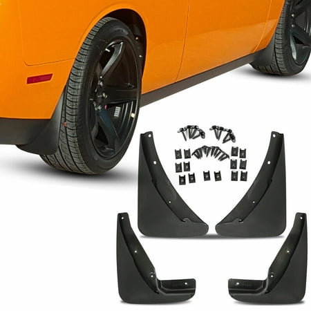 For 2015-2020 Dodge Challenger Mud Flaps Guards Splash Molded 4-pcs Front & Rear