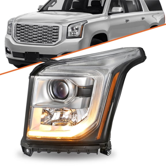 For 2015-2020 GMC Yukon XL HID/Xenon Projector W/LED DRL Driver Side Headlight