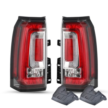 Full LED Passenger Side Tail Light Assembly For 2021-2024 GMC Yukon - Right Rear, Direct Fit, Black Housing