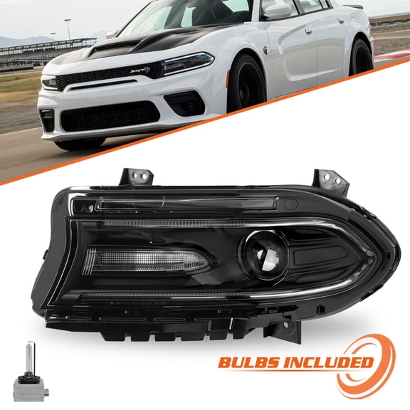 For 2015-2021 Dodge Charger W/DRL HID/Xenon Projector LED Headlight Left & Right