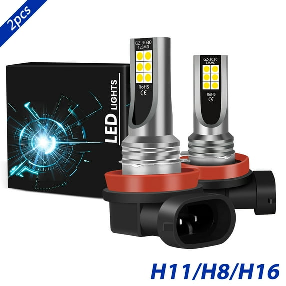 For 2015-2021 Jeep Renegade Front LED Fog Light Bulb H11/H8/H16 White 6000K 2pcs