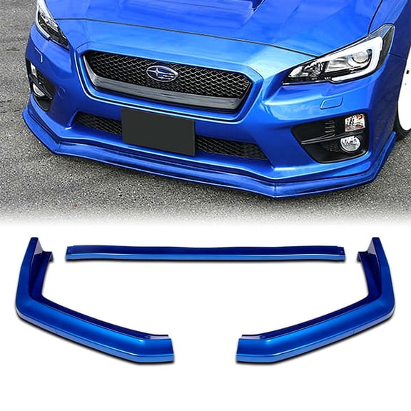 For 2015-2021 Subaru WRX STi CS-Style Painted Blue Front Bumper Body Lip 3Pcs