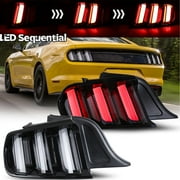 2015-2022 فورد موستانج Euro Style LED Tail Lights W / Sequential Turn Signals Clear Lens