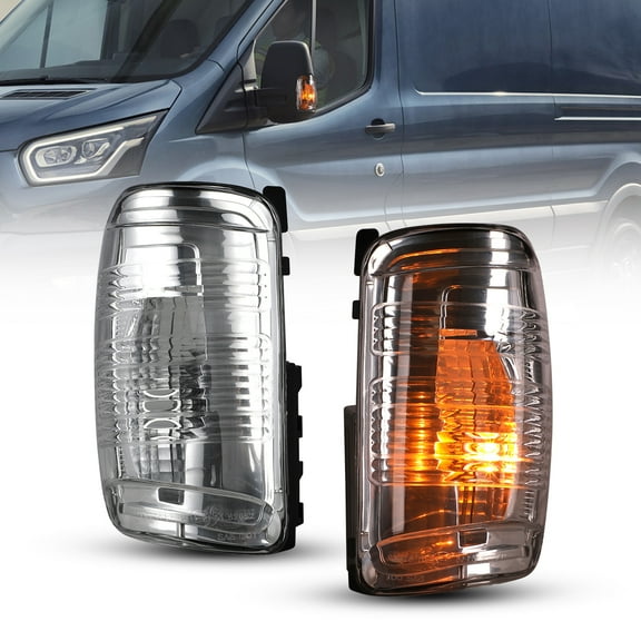 For 2015-2022 Ford Transit 150/250/350/350HD(Not for 350E and Transit Connect)Side Mirror Turn Signal Lights Pair L+R