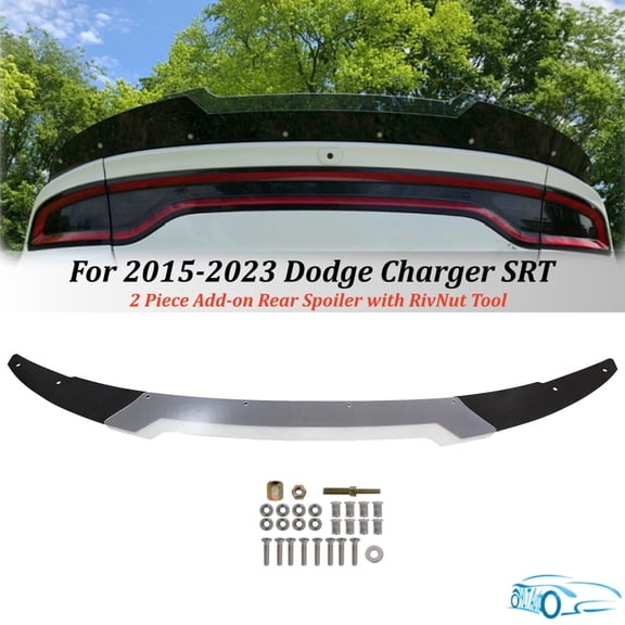 For 2015-2023 23 Dodge Charger SRT SXT Hellcat Black Rear Spoiler Trunk Wing