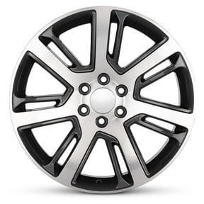 For 2015-2023 Cadillac Escalade 22 Inch Machined Face with Painted Inlay Gray Rim - OE Direct Replacement - Road Ready Car Wheel