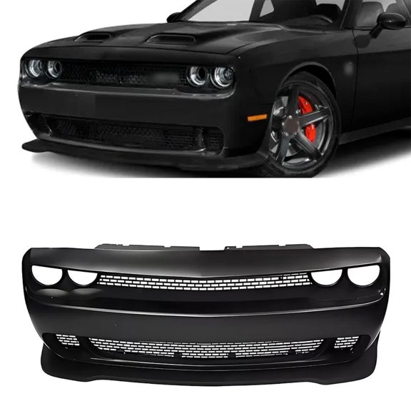 For 2015-2023 Dodge Challenger SRT Hellcat Style Front Bumper Cover Grilles Set