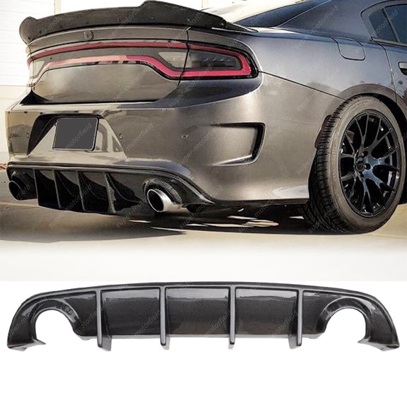 For 2015-2023 Dodge Charger SRT MDP Style Rear Diffuser Bumper Lip Carbon Fiber