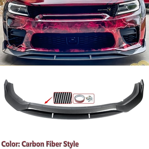 For 2015+ Dodge Charger SRT Widebody | SRT Track Performance Front Bumper Lower Lip Splitter Carbon Fiber ABS