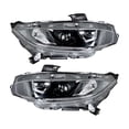 thumbnail image 1 of For 2016 2017 18 19 20 21 Honda Civic LH&RH Headlights Headlamps Black Housing, 1 of 8
