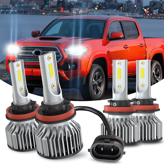 For 2016 2017 2018 2019-2022 Toyota Tacoma LED Headlight Bulbs H9/H11 High Beam and Low Beam 4pc