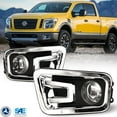 thumbnail image 1 of For 2016 2017 2018 2019 Nissan Titan XD Bumper Fog Lights Lamps Pair w/Wiring Clear Lens, 1 of 10