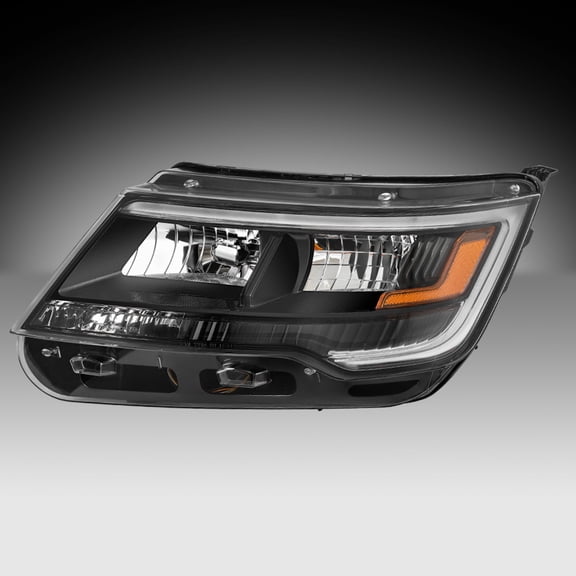 For 2016 2017 2018 Ford Explorer Sport w/Black Bezel LED Headlight Driver Side