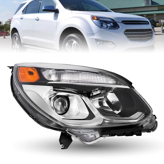 For 2016 2017 Chevy Equinox Factory Halogen Chrome Headlights RH Passenger Side