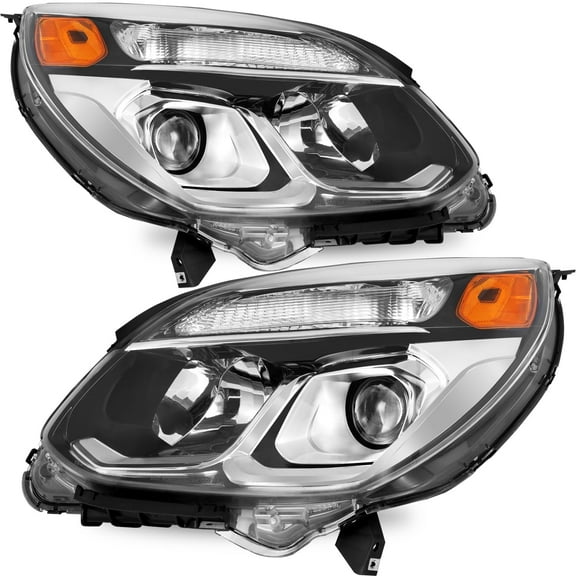 For 2016-2017 Chevy Equinox SUV Halogen Chrome Headlights Left&Right Side Sets