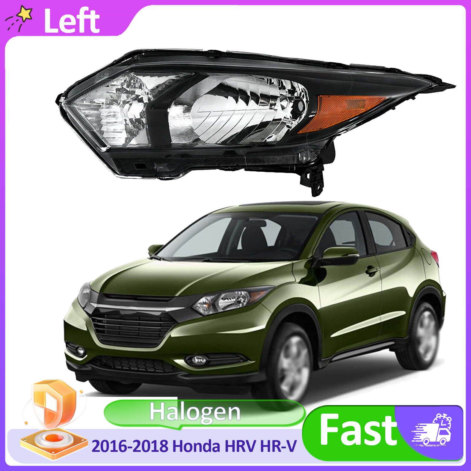 For 16-19 18 Chevy Silverado 1500 HID Headlight Headlamp Driver Side LH