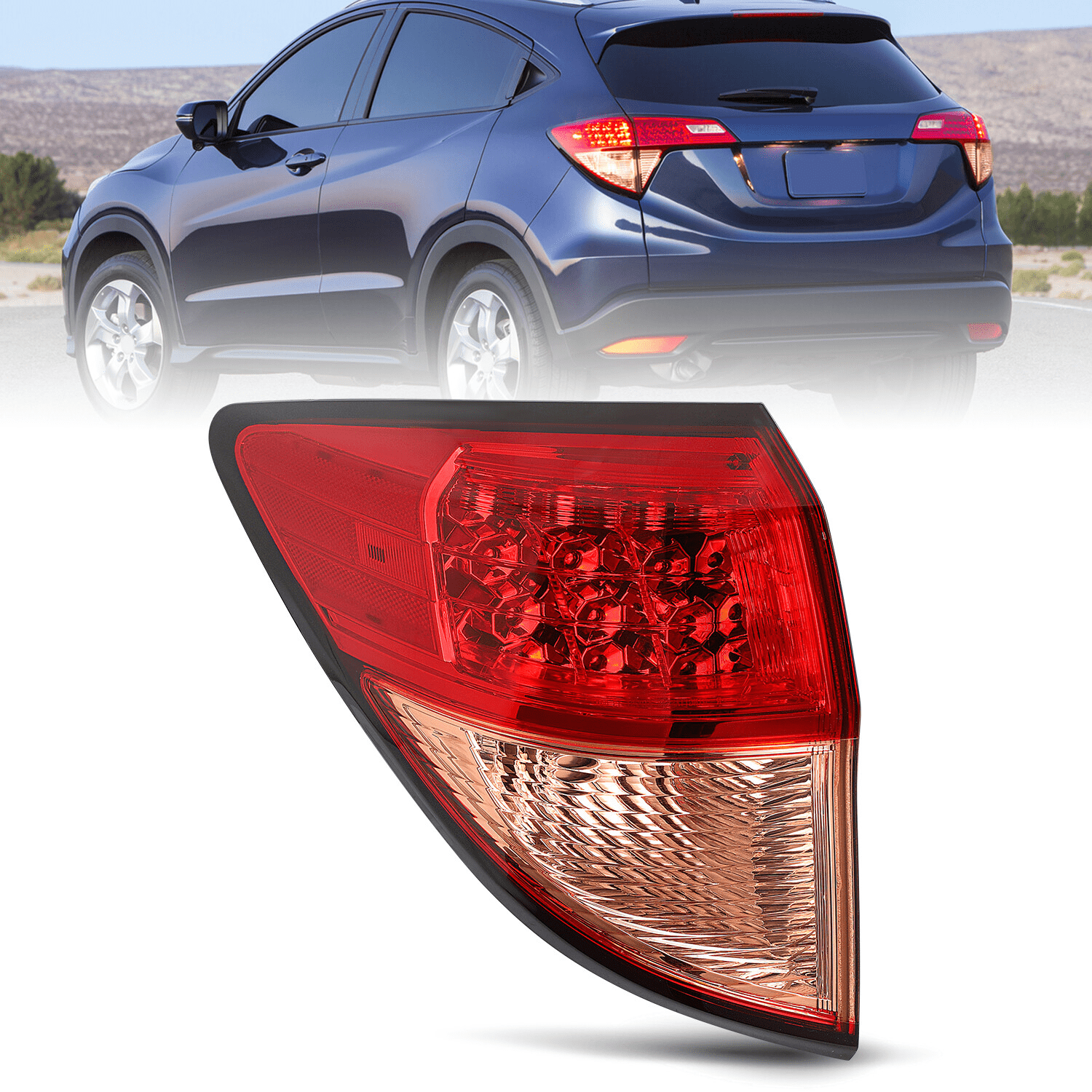 For 2016–2018 Honda HR-V Outer Driver Left Side Tail Light Assembly