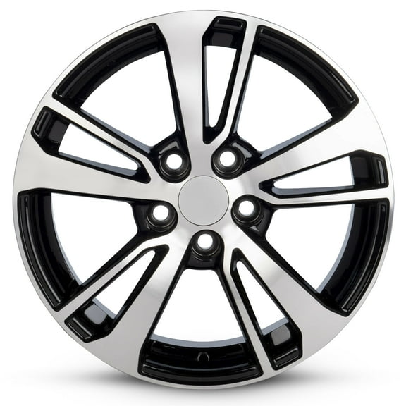 For 2016-2018 Toyota Rav4 17 Inch Machined Black Machine Face (Diamond Cut) Rim - OE Direct Replacement - Road Ready Car Wheel